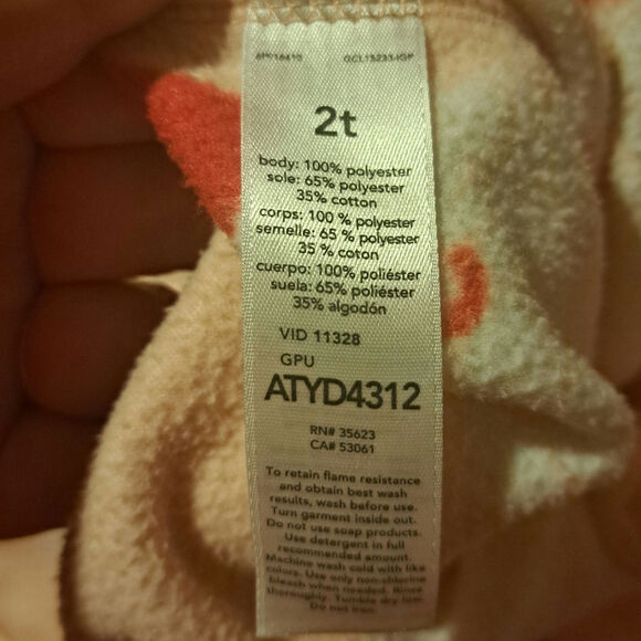 Carter's 2T Children's Fleece Zip Footsie Jumpers Winter/Christmas - Picture 5 of 7